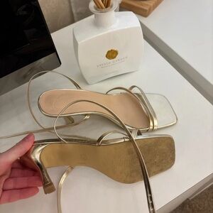 SHEIN Gold Strappy Heels